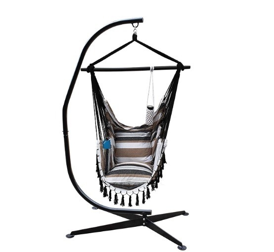 Easy Collapsible Foldable Stand Outdoor Free Standing Hammock for Camping and Bedroom
