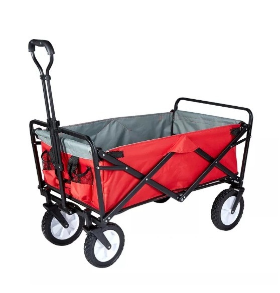Supermarket Heavy Duty Foldable Shopping Trolley for Household Collapsible Camping Cart