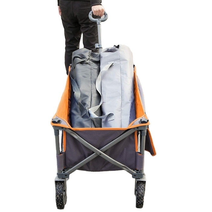 86*46*85 Dimension Green Portable Camping Wagon Foldable Carry Trolley for Picnic and Garden