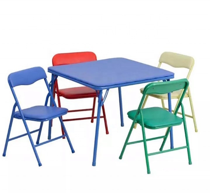 Outdoor Folding Kids Chair Lightweight Childs Table And Chairs For Aged 3-6 Years