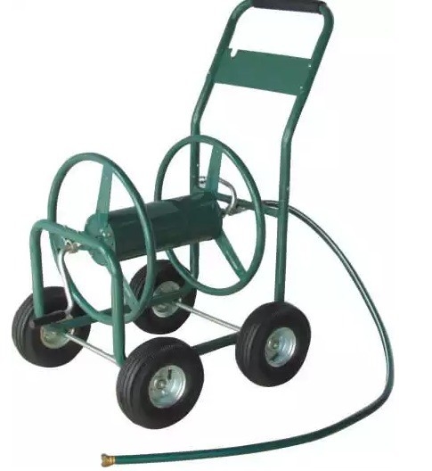 Chocolate Wheeled Garden Lawn Water Planting Wagon Wheel Customized for Space Saving