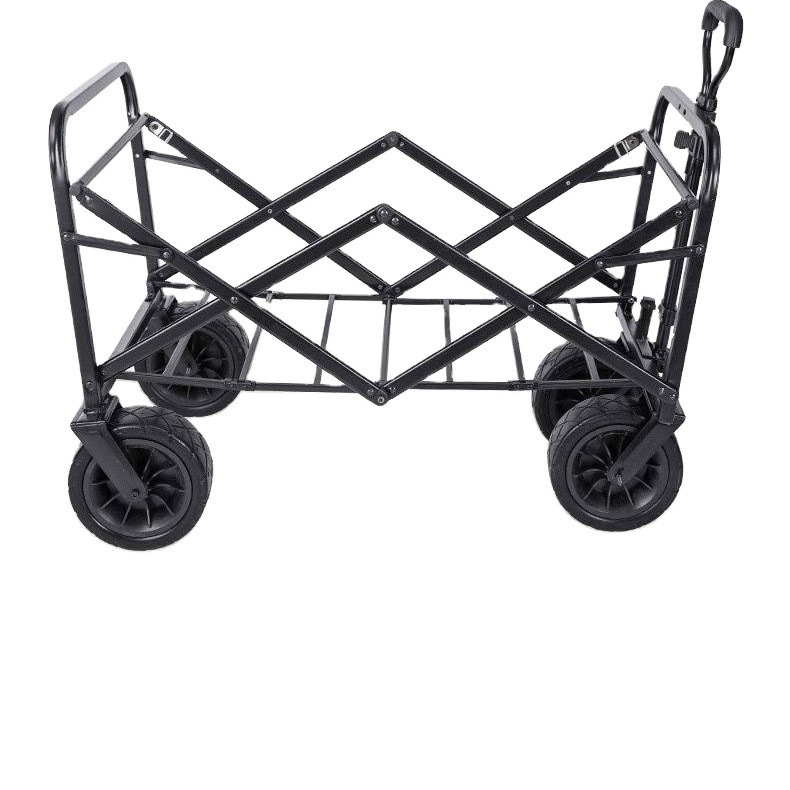 300LBS Capacity Heavy Duty Collapsible Folding Outdoor Wagon Cart for Camping and Garden