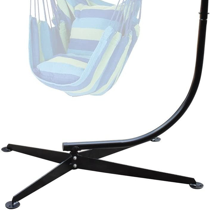 Modern Design Double Hammock Chair Stand Space Saving for Camping and Small Apartments