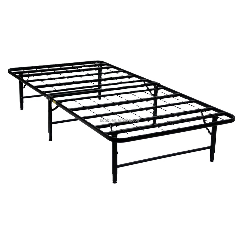 Mail Packing Foldable Single Iron Frame Bed for Easy Storage and Transport