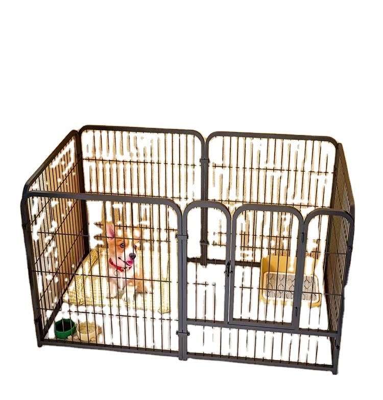 Portable Metal Folding Dog Kennels and Run Fence Panels Perfect for Outdoor Furniture