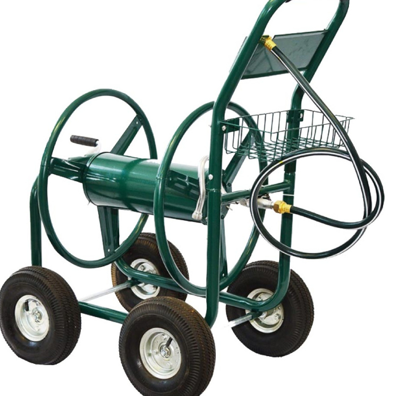 Qingdao Port Heavy Duty Iron Garden Water Hose Reel Cart for Outdoor Yard Maintenance