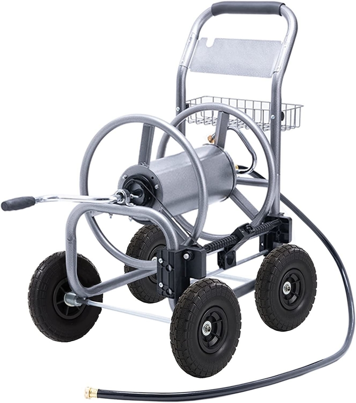 500KGS Weight Capacity Heavy Duty Garden Water Hose Reel Cart for Outdoor Yard Tools