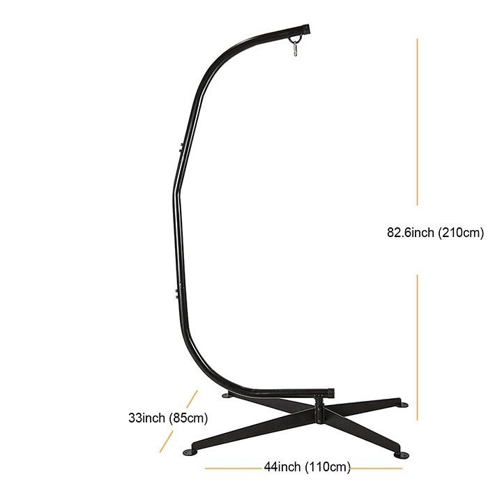 Outdoor Furniture Metal C Style Type Frame Hammock Chair Stand for Apartment Living
