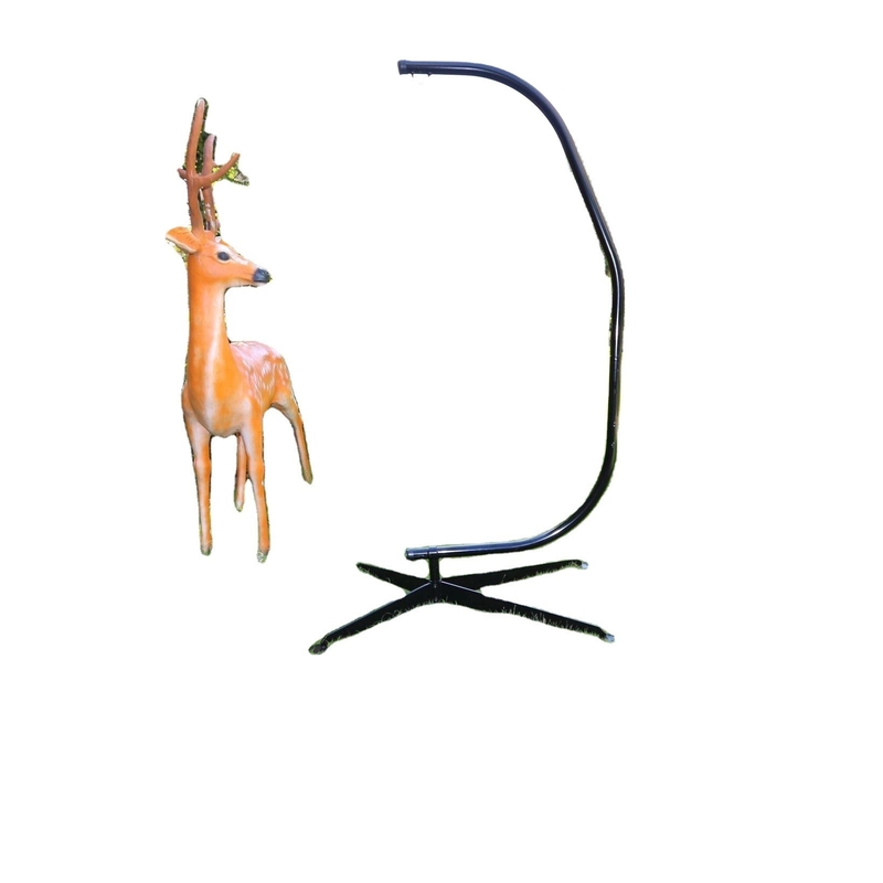 Outdoor Leisure Furniture C Shaped Swing Chair with Stainless Steel Construction