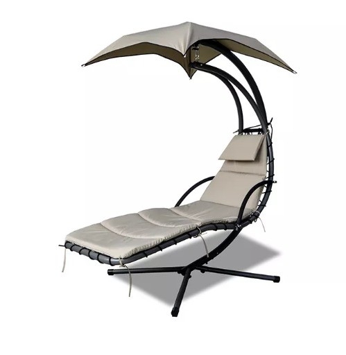 300LBS Capacity Hanging Chaise Lounger Chair Porch Swing Hammock Chair for Products
