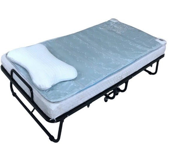 2022 Iron Cot with Caster Wheels Babies and Kids Guest Bed Frame of Good Qualit