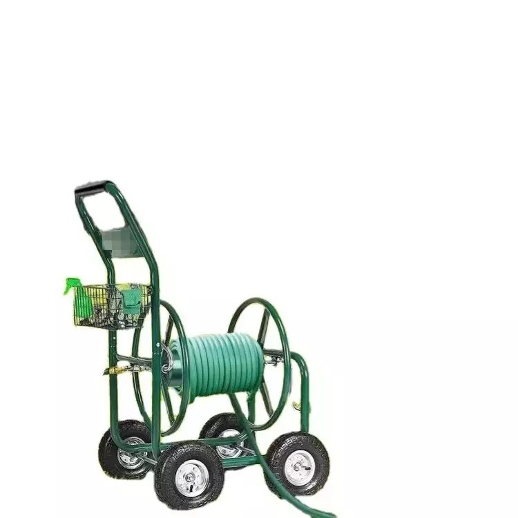Outdoor Watering Garden Planting Iron Hose Reel Cart for Yard and Planting in Yard