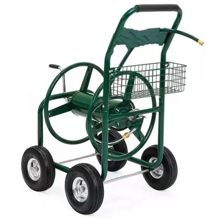 500KGS Capacity Wheeled Garden Lawn Water Planting Hose Reel Cart for Smooth Watering