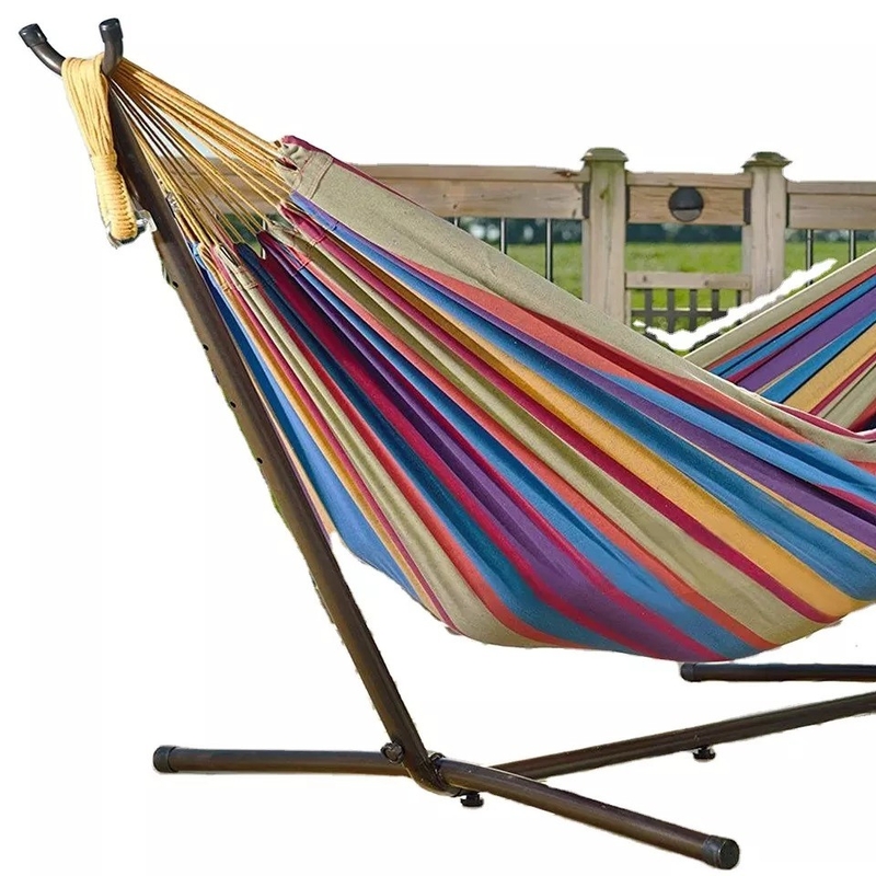 Custom Canvas Camping Swing Bed with Stand and Waterproof Design 260KGS Weight Capacity