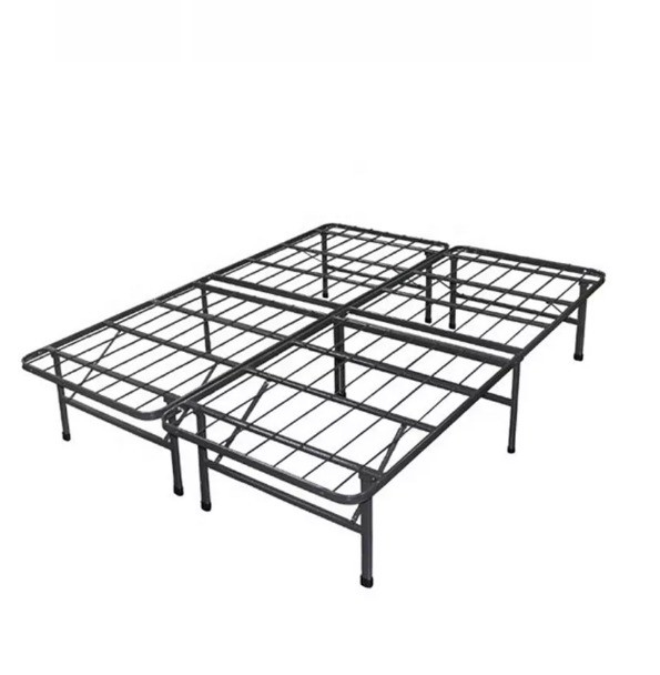 Coastal Design Simple Modern Metal Foldable Bed Frame for King Size Home Hotel Bedroom