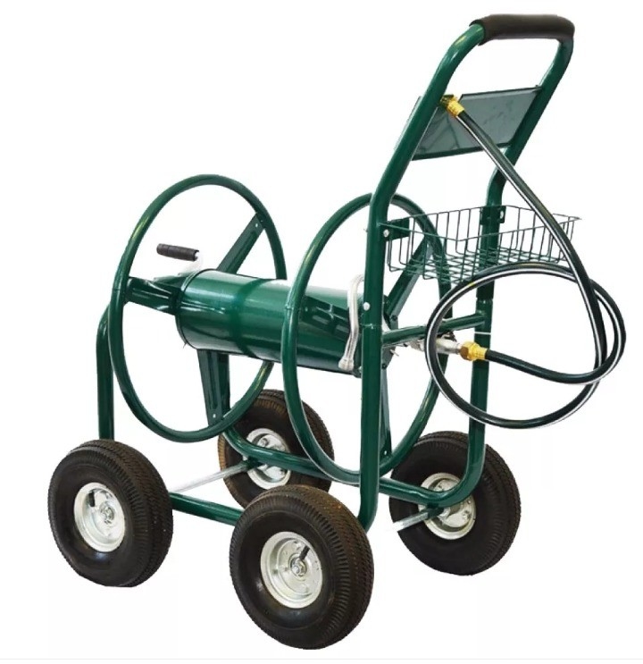 Stainless Steel Garden Water Hose Reel Cart The Perfect Tool for Cleaning and Watering