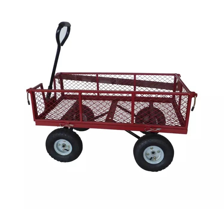 Outdoor Heavy Duty Garden Trolley Wagon Cart with 17KGS Weight Capacity and Versatile