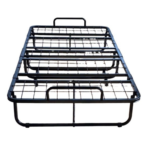 Foldable Iron Folding Camp Bed Twin Size for Bedroom Hotel Home Living Room Storage