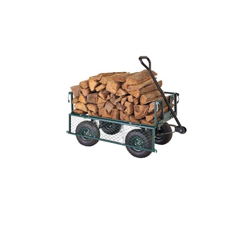 86*46*85 Heavy Duty Four Wheels Mesh Garden Cart for Durable Performance in the Garden