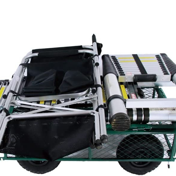 17KGS Weight Capacity Metal Mesh Cart Wagon for Outdoor Activities Four Wheels