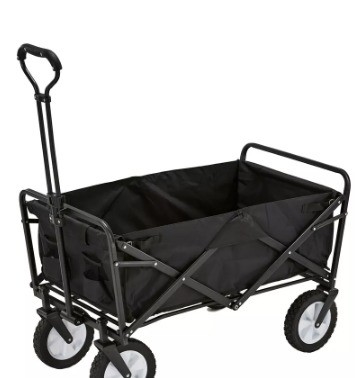 86*46*85 Collapsible Garden Cart Wagon for Outdoor Picnics and Camping Tools Included