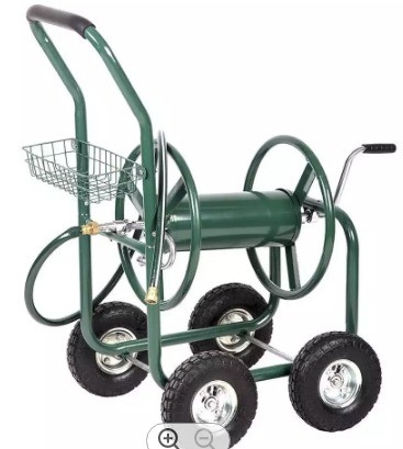 19LBS Heavy Duty Garden Yard Water Planting Hose Reel Cart Two-wheel Maneuverability