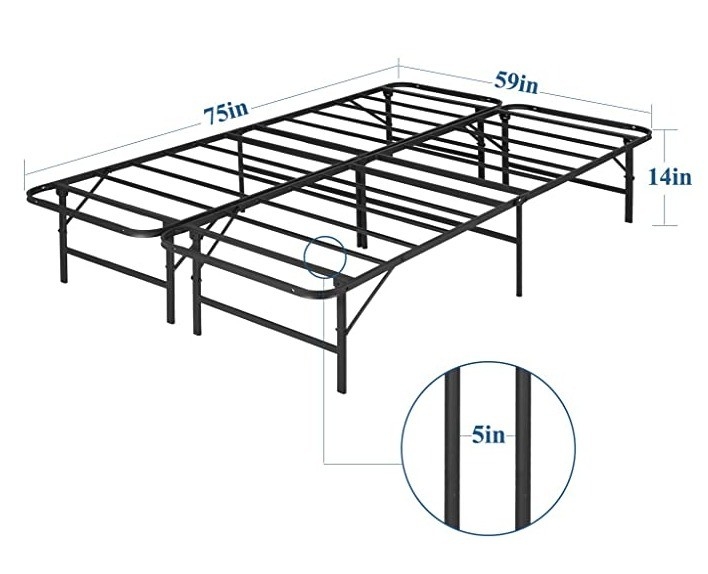 Customized Black Metal Tube Frame Queen Size Single Bed for Comfortable Bedroom or Hotel