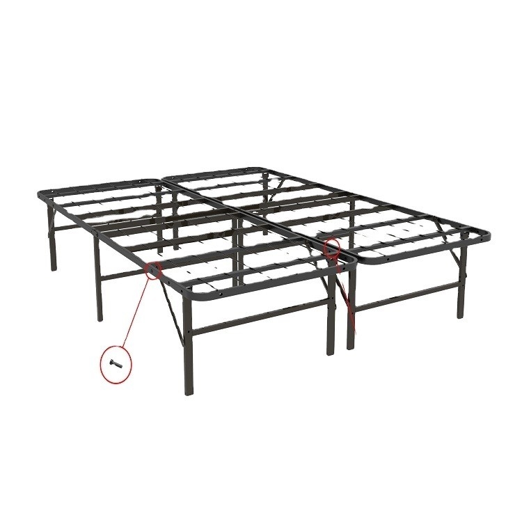 Coastal Design King Iron Frame Bed Simple Strong and Easy to Fold for a Luxurious Sleep