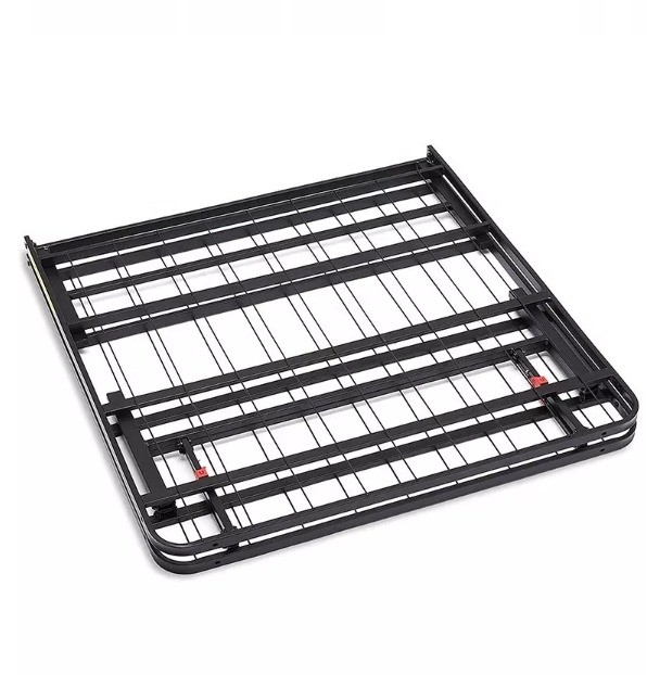 Space-Saving Bedroom Furniture Modern Single Queen Metal Folding Bed Base for Home