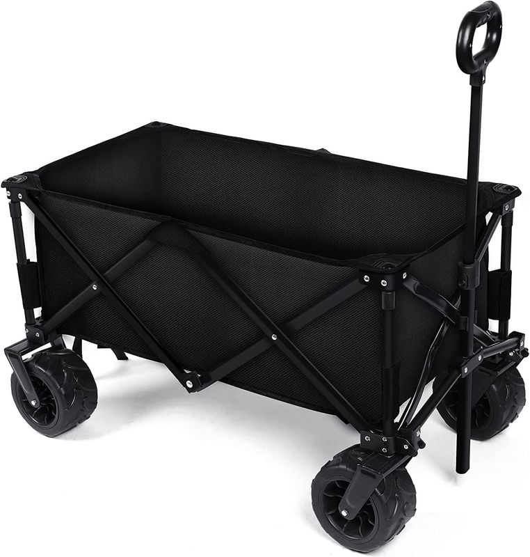 Portable Iron Folding Trolley Trailer for Outdoor Camping and Multi-purpose Tool Cart