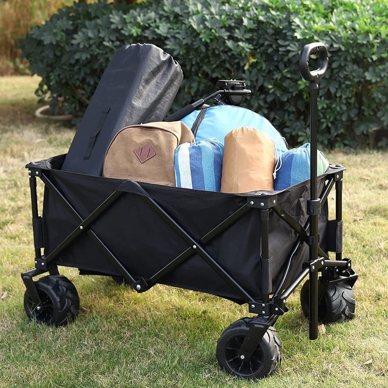Collapsible Folding Utility Cart Wagon Ideal for Beach Trips and Outdoor Activities
