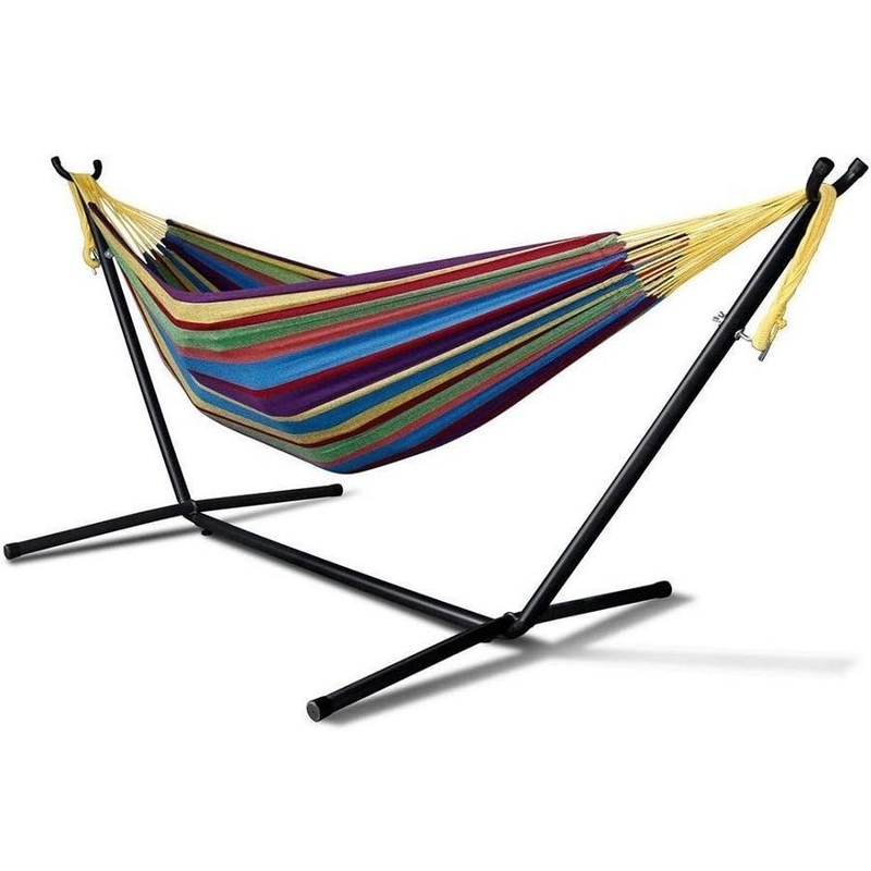 Double Hammock Stand Portable Free Standing Hammock Chair with Easy Collapsible Design