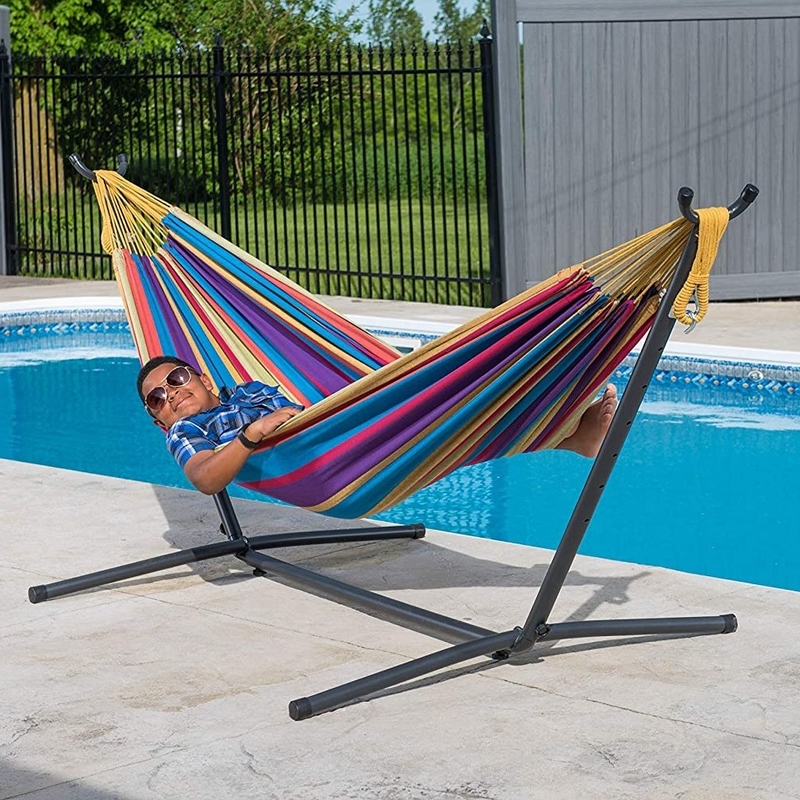 General Beach Hammock Stand Outdoor Furniture Canvas Hammock With Stand for Outdoor
