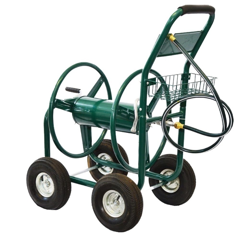 Portable Heavy Duty Garden Lawn Water Hose Reel Storage Cart 19kg Capacity with Wheels