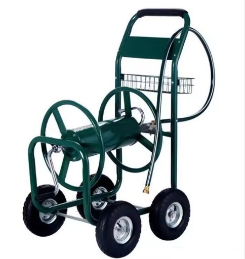 Qingdao Port Loading 19LBS Metal Garden Water Hose Reel Cart with Portable Water Pipe