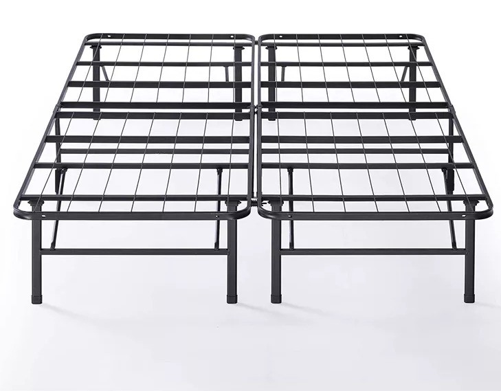 Easy Assembly Modern California King Black Bed Frame Queen Foundation with Mail Packing
