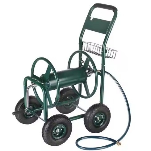 500KGS Weight Capacity Stainless Steel Garden Water Hose Reel Cart for Outdoor Watering