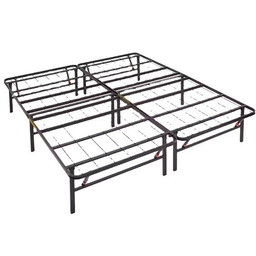 King House Bedroom Smart Base Metal Platform Bed Frame with Foldable and Morden Design