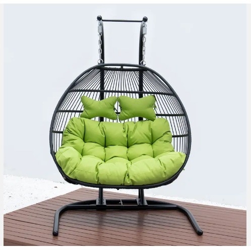 Customized Color Patio Gardening Furniture Set with Double Seater Hanging Swing Chair