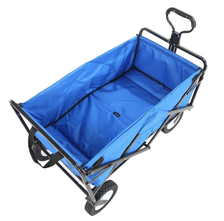 Four-wheel Green Folding Utility Wagon Cart Convenient for Outdoor Camping and Garden