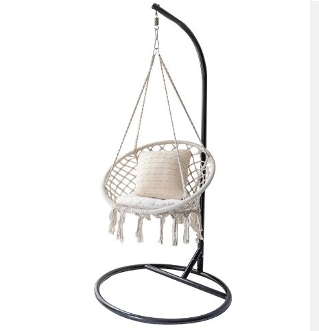 20kg Load Capacity Indoor Outdoor Patio Decor Hanging Chair With Tassels And Fringes