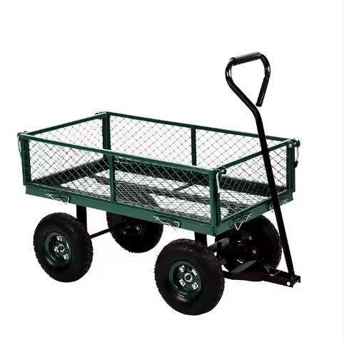 Heavy Duty Folding Garden Wagon Cart 86*46*85cm For Outdoor Activities
