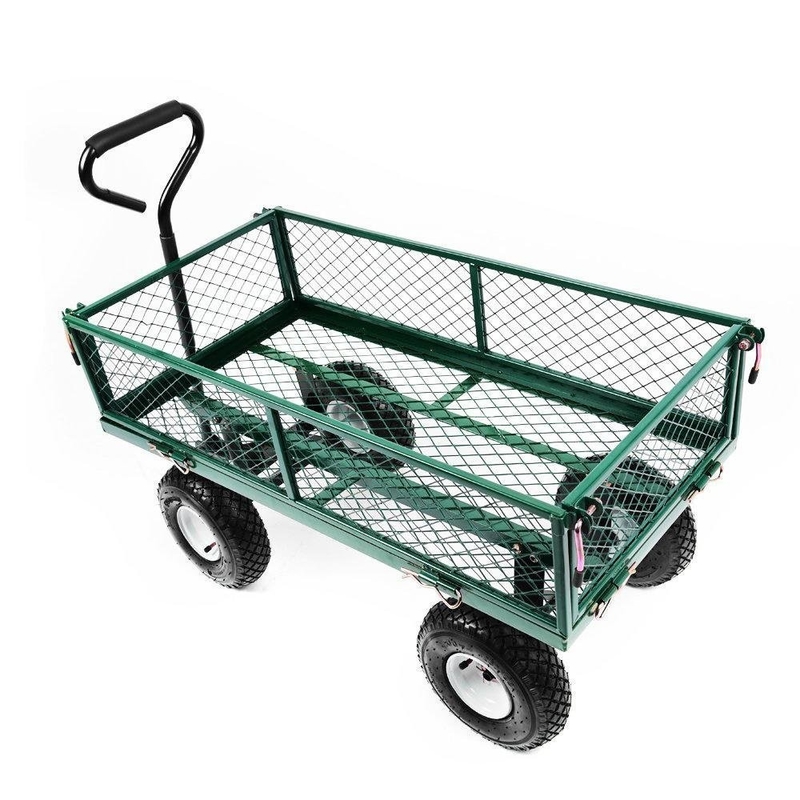 86*46*51cm Occasion Selection Garden Wagon Cart With Dumping Feature And Support