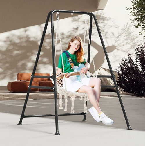 Comfortable Hammock Swing Chair Soft And Comfortable For Relaxation Black Hardware Collection Included