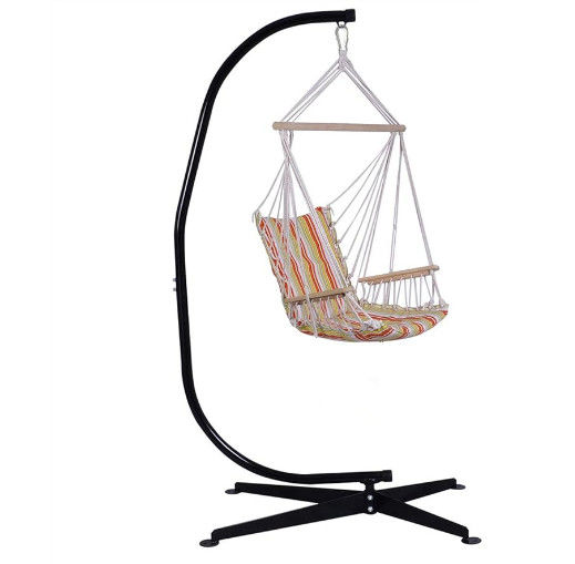 Qingdao Port Of Loading Wrought Iron Hammock Stand Up To 80kg Weight Capacity Lightweight and Sturdy