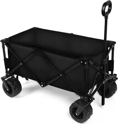 Steel Plastic Four Sided Outdoor Wagon Cart Customizable Folding Wheelbarrow Cart
