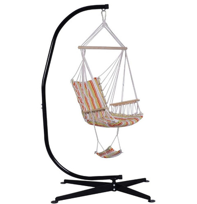 Comfortable Black Home Hammock Swing Chair Furniture Iron Tube Frame